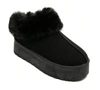 Stivaletti alla caviglia da donna con platform e fodera in pelliccia beige - Garantita comodità e calore Offrez-vous le luxe d'un confort in égalé avec bottines fourrées à plateforme beige pour femme.