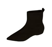 Stivaletti alla caviglia da donna, con punta piatta, da donna, comodi, eleganti, con suola antiscivolo, scarpe casual per riprese in città e viaggi, Nero , 39 EU