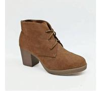 Stivaletti alla caviglia da donna con tacco medio e tacco chunky, dettagli decorativi con lacci, design slip-on, stile versatile per autunno e inverno, finitura . Consegna in 1-3 giorni nella penisola