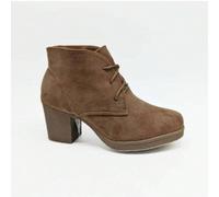 Stivaletti alla caviglia da donna con tacco medio e tacco chunky, dettagli decorativi con lacci, design slip-on, stile versatile per l'autunno e l'inverno, finitura . Consegna in 1-3 giorni nella peni