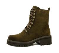 Stivaletti Anfibi Donna Camoscio Verde/Marrone Tacco Basso RAQUEL PEREZ