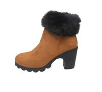 Stivaletti caldi foderati in pile per l'inverno, morbidi, comodi, casual, per esterni, marrone, 41 EU