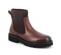 Stivaletti Chelsea Beatles Grunland Aure PO1760 pelle cognac tacco 4 cm SCONTO
