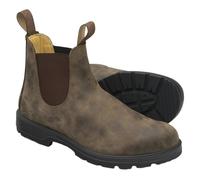 Stivaletti Chelsea da uomo in pelle retrò, scarpe casual con plateau, stivaletti da uomo slip-on, stivaletti da coppia fatti a mano(Brown,41)