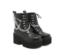 Stivaletti con Tacco a Blocco a Calzata Stretta per Le Donne - Scarpe da Passeggio Comfort ad Ampia Larghezza per Feste di risveglio, Passeggiate, Balli,Nero,41 EU