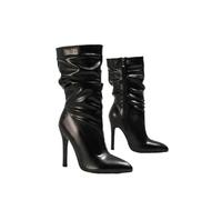 Stivaletti con Tacco a Spillo e Cerniera da Donna, Stivaletti alla Caviglia con Tacco a Spillo, Stivali alla Moda da Lavoro, Ufficio, Matrimonio, a metà Polpaccio,Nero,41 EU