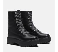 Stivaletti con zeppa e lacci, in pelle, Stone Street Mid Lace Nero 41