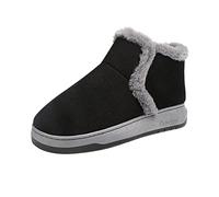 Stivaletti Da Casa Donna Invernali Ciabatte Calde Chiuse Peluche With Memory Foam Stivaletto Pelose Fodera Comode Scarponcini Morbide Antiscivolo Slip-On Scarpe Tinta Unita Per Indoor Outdoor