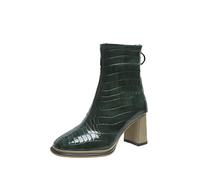 Stivaletti da donna in pelle scamosciata, da cowboy, per il rinascimento, per le mezze stagioni, per le mezze stagioni, verde, 36 EU