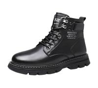 Stivaletti da donna in pelle stivali da uomo impermeabili scarpe da lavoro antiscivolo scarpa città comfort scarpe di sicurezza uomini impermeabili stivali corti stivaletti mocassino basket alto, 01