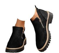 Stivaletti da donna Stivaletti da donna e stivaletti con tacco basso Arco Vintage Retro Lace Up Cerniera Laterale Camminare Supporto All'aperto Stivaletti alla caviglia Stivaletti corti piatti, G