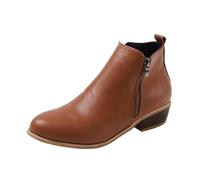 Stivaletti da donna, Stivali Chelsea comodi da donna, Stivaletti alla caviglia, Scarpe classiche eleganti per adulti, Stivali invernali, Stivali da donna con tacco basso, Cerniera laterale classica