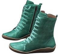 Stivaletti da donna uk ampia vestibilità impermeabile stivali corti vintage supporto arco scarpe casual antiscivolo stivali occidentali caldi suola morbida foderato stivali corti comodi slip on