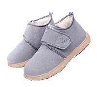 Stivaletti da donna UK Chunky suola piatta stivaletti da neve morbidi foderati stivali invernali termici punta rotonda antiscivolo facile da fissare stivaletti caldi in tinta unita da donna stivali da