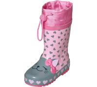 Playshoes Stivali Di Gomma Con Coulisse, Stivali Di Gomma Con Coulisse Unisex - Bambini e ragazzi, Gatto, 28 EU
