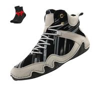 Stivaletti da Trekking Alti da Uomo, Stivaletti Chukka con Lacci Fatti a Mano in Italia, Scarpe da Passeggio for Esterni(Grey,40 EU)