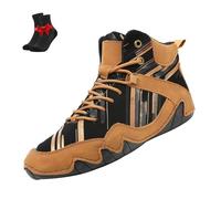 Stivaletti da Trekking Alti da Uomo, Stivaletti Chukka con Lacci Fatti a Mano in Italia, Scarpe da Passeggio for Esterni(Brown,41 EU)