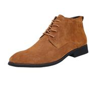 Stivaletti da uomo in pelle scamosciata con lacci e suola morbida imbottita, scarpe classiche Chukka Desert Style da uomo, traspiranti, leggere, alte, scarpe eleganti, antiscivolo, tacco basso
