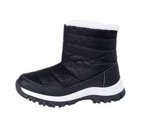 Stivaletti Donna Camoscio Impermeabili Scarponcini con Pelo Scarpe Flamenco Stivaletto da Neve Bambina Invernali
