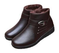 Stivaletti Donna Primaverili Stivali Donna Antiscivolo Comodi Stivaletti con Cerniera Moda Stivaletto Robusti Antivento Leggero Versatili Stivali da Pioggia Autunno Inverno Tronchetti Marrone 37