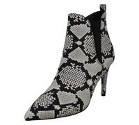 Stivaletti Donna Spot On Serpente Sintetico con Zip Print Caviglia