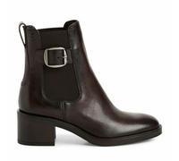 Stivaletti in pelle con tacco Marrone 38