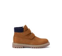 Stivaletti in pelle patte a strappo imbottiti Marrone 36