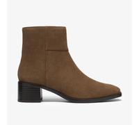 Stivaletti in pelle scamosciata, tacco basso, WRENN TOP Beige 38