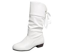 Stivaletti invernali da donna foderati con farfalle, stivaletti western in | Stivali western da donna, a gambo corto, con tacco, eleganti, alla moda, in pelle sintetica, per l'inverno