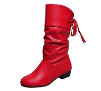 Stivaletti invernali da donna foderati con farfalle, stivaletti western in | Stivali western da donna, a gambo corto, con tacco, eleganti, alla moda, in pelle sintetica, per l'inverno