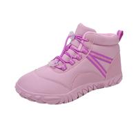 Stivaletti invernali per coppie con fodera in pile, design elastico con lacci, comodi e alla moda, ideali per le attività all'aria aperta, Colore: rosa., 42 EU