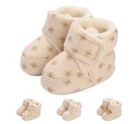 Stivaletti Neonato Invernali Fodera Addensata in Cotone Stivaletti Caldi per Bambini Cinghie Regolabili con Suola Morbida Antiscivolo Scarpe Neonata 0-18 Mesi