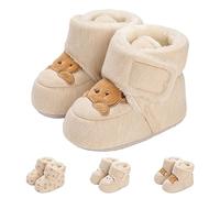 Stivaletti Neonato Invernali Fodera Addensata in Cotone Stivaletti Caldi per Bambini Cinghie Regolabili con Suola Morbida Antiscivolo Scarpe Neonata 0-18 Mesi