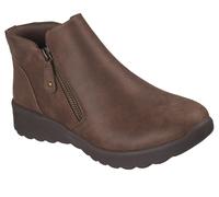 Stivaletti neri da donna in ecopelle Vegan Skechers Air-Cooled Memory Foam Brown