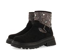 Stivaletti neri stile biker con decorazioni gioiello da bambina e bambino sandl