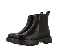 Stivaletti neri tipo chelsea con elastici e suola track da donna geilo