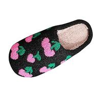 Stivaletti Per Le Donne Tacco Grande Casa Confortevole Cartone animato Albero di Natale ciliegia cotone pantofole per uomo e donna Coppie caldo cotone pantofole Stivali Tacchi Per Le Donne Marrone, Le