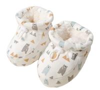 Stivaletti per Neonati Scarpine Invernali per Neonati Foderati in Caldo e Morbido Pile con Cinghie Elastiche Regolabili Stivaletti per con Orsetto Carino per Ragazze Ragazzi, L Baby, Infant