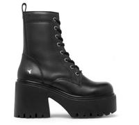 Stivaletti Punk Alla Caviglia con Plateau in Pelle Nera da Donna Windsorsmith - Totalmente