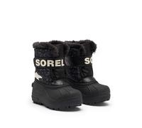 Sorel Childrens Snow Commander Boot, Stivali da Neve, Black, Bright Red, 28 EU