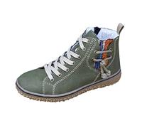 Stivaletti Stivali Sneakers Donna Calda Taglie Forti Scarpe Basse Casual con Zeppa Stivali Corti alla Caviglia (40,Verde)
