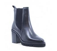 Stivaletti Tronchetti Raquel Perez Satiros pelle nera tacco 7 cm