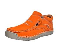 Stivaletti Unisex alla Moda con Cerniera Laterale, Scarpe Casual comode a metà Polpaccio, Ideali per Le Passeggiate quotidiane. (Orange, 38)