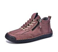 Stivaletti Uomo in Pelle Stivaletti Donna Uomo Impermeabile Scarpe di Sicurezza Uomini Antiscivolo Stivale Mocassino Comfort Scarpe da Lavoro Impermeabile Scarpa Città Stivali Corti Basket Elevato, 01