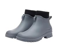 Stivaletti Uomo Inverno Caro Uomini Donne Pioggia Slip scarpe casual corte su stivali acqua caviglia in pieno uomini scarpe casual imbottite calde Scarpine Uomo Piccolo Tacco Nero, grigio, 44 EU