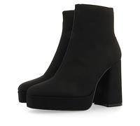 Stivaletto nero con tacco spesso e plateau da donna turenki