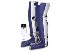 Stivali a compressione d'aria per gambe con controller portatile, massaggiatore per braccia e piedi rilassanti in vita, favoriscono la circolazione sanguigna e il drenaggio linfatico, 5 modalità 3