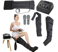 Stivali a compressione per massaggiatori per gambe | Sistema di recupero con compressione ad aria elettrica, 8 intensità | 3 timer, massaggiatore per drenaggio linfatico, macchina per massag