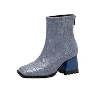 Stivali al Ginocchio Donna Stivaletto Donna Estivo con Zeppa Interna Texani Donna Estivi Stivali Moto Impermeabili Cowgirl Stivali Alti Equitazione Donna Stivali Donna Alti