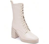 Stivali alla caviglia con tacco a blocco e lacci sottili - Silhouette allungata e stile strutturato Gli imbottigliamenti sono montantes e le similitudini sono sorprendenti e caracter grâce à leur laça